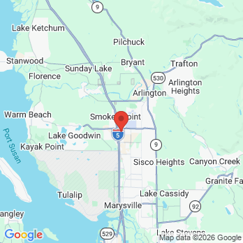 Map to Dr. Justin Smith office in Arlington, WA