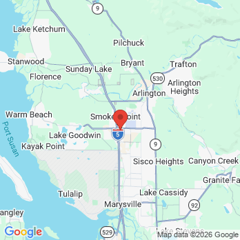 Map to George R. Hussey office in Arlington, WA