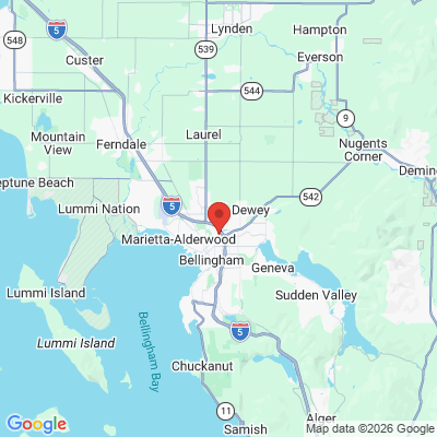 Map to Dr Mark Dental office in Bellingham, WA