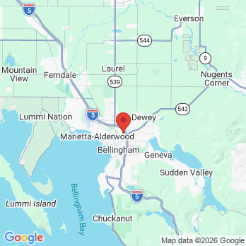 Map to Dr Mark Dental office in Bellingham, WA
