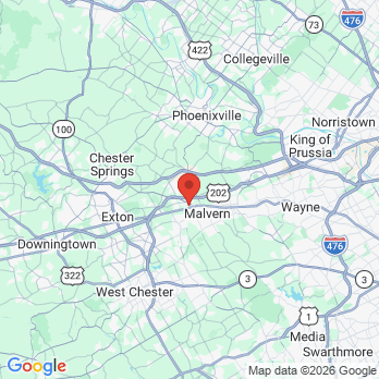 Map to Dr Graff's Family Dentistry office in Malvern, PA