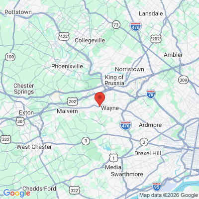 Map to  office in Devon, PA