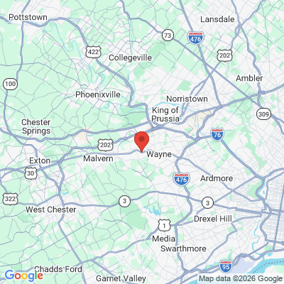 Map to  office in Devon, PA