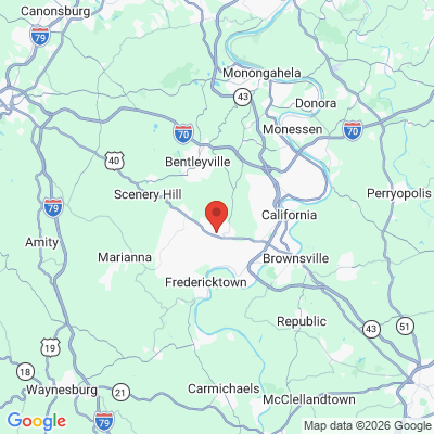 Map to  office in Fredericktown, PA