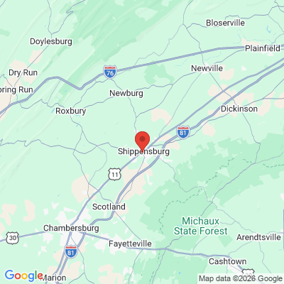 Map to  office in Shippensburg, PA