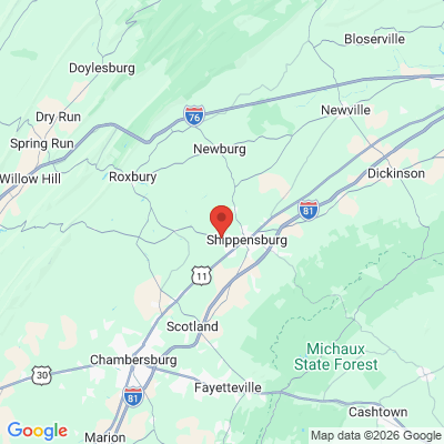 Map to  office in Shippensburg, PA