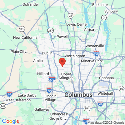 Map to  office in Upper Arlington, OH