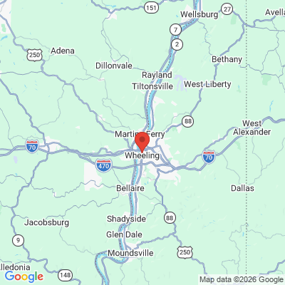 Map to  office in Wheeling, WV