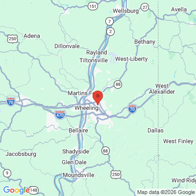Map to  office in Wheeling, WV