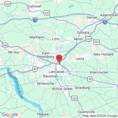 Map to  office in Lancaster, PA