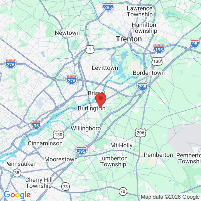Map to  office in Burlington, NJ