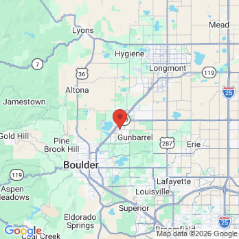 Map to Gunbarrel Family Dentistry office in Boulder, CO