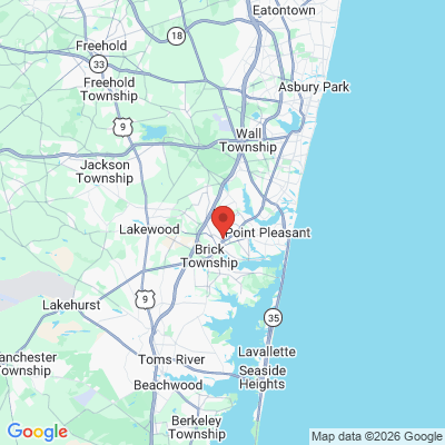 Map to  office in Township Of Brick, NJ