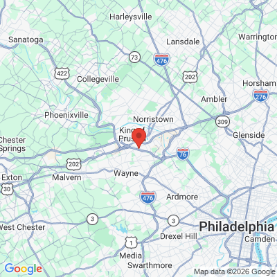 Map to  office in King Of Prussia, PA