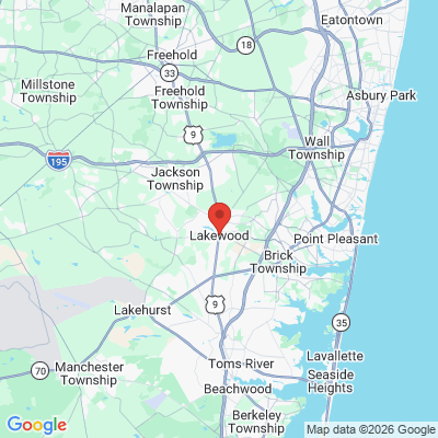 Map to  office in Lakewood, NJ