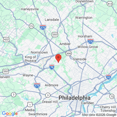 Map to  office in Lafayette Hill, PA