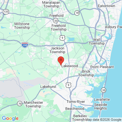 Map to  office in Lakewood, NJ