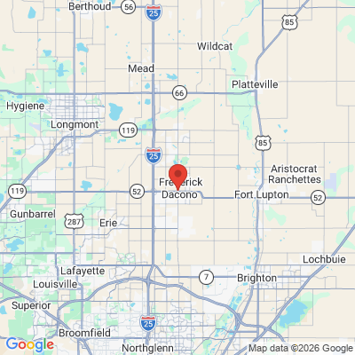 Map to  office in Frederick, CO