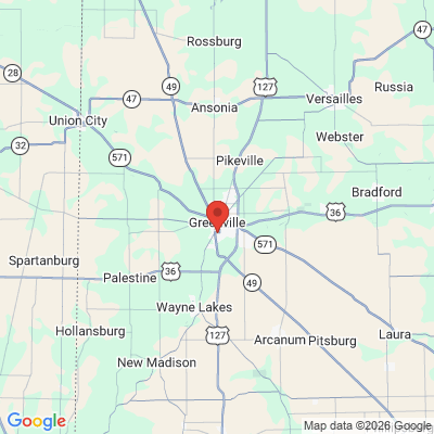 Map to  office in Greenville, OH
