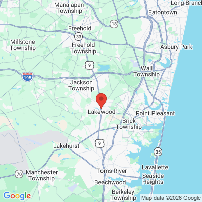 Map to  office in Lakewood, NJ