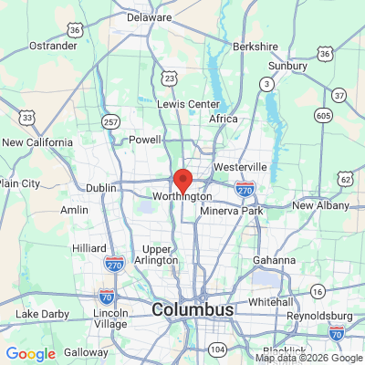 Map to  office in Worthington, OH