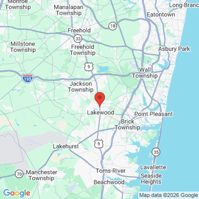 Map to  office in Lakewood, NJ