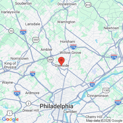 Map to  office in Glenside, PA