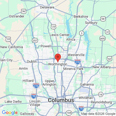 Map to  office in Worthington, OH