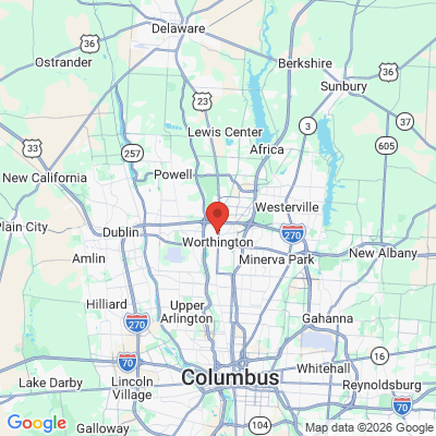 Map to  office in Worthington, OH