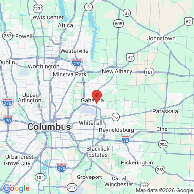 Map to  office in Gahanna, OH