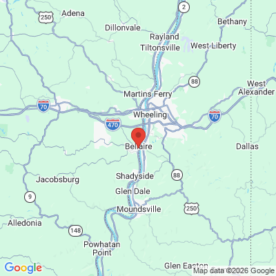 Map to  office in Bellaire, OH