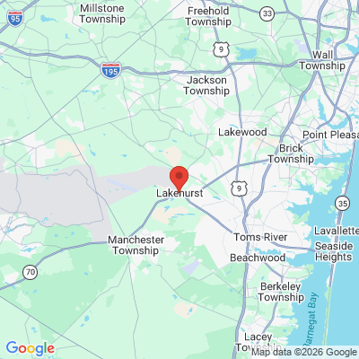 Map to  office in Lakehurst, NJ