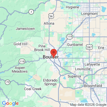 Map to Arapahoe Dental office in Boulder, CO