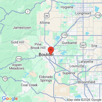 Map to Sunrise Dental Care office in Boulder, CO