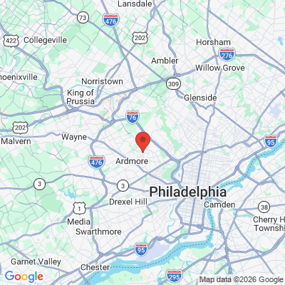 Map to  office in Narberth, PA