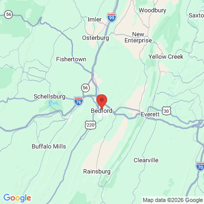 Map to  office in Bedford, PA