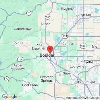 Map to Pearl Street Dental office in Boulder, CO