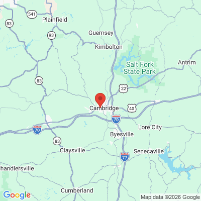 Map to  office in Cambridge, OH