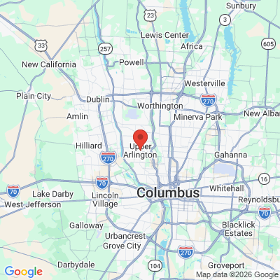 Map to  office in Upper Arlington, OH