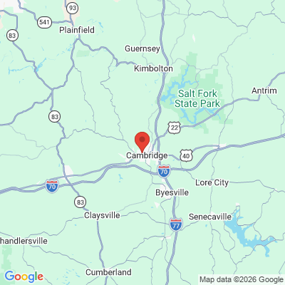 Map to  office in Cambridge, OH
