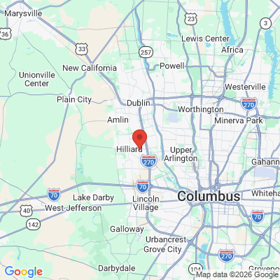 Map to  office in Hilliard, OH