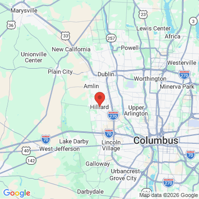 Map to  office in Hilliard, OH