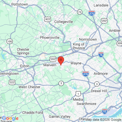 Map to  office in Berwyn, PA
