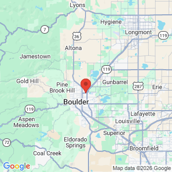 Map to JL Family and Cosmetic Dentistry office in Boulder, CO