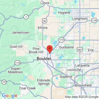 Map to Johann Prosthetics of Boulder office in Boulder, CO