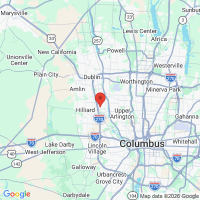 Map to  office in Hilliard, OH