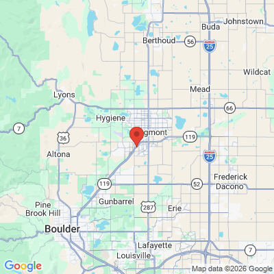 Map to Longmont Peak Dentistry office in Longmont, CO