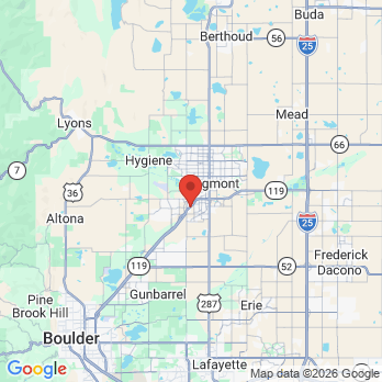 Map to Longmont Peak Dentistry office in Longmont, CO