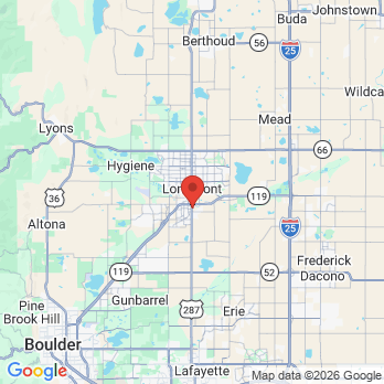 Map to avanti dental care office in Longmont, CO