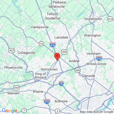Map to  office in Blue Bell, PA